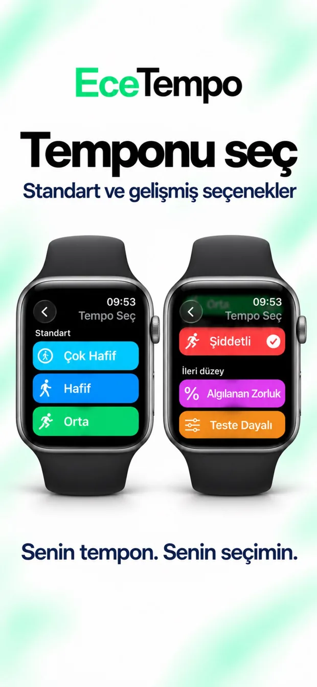 Apple Watch’ta tempo seçimi